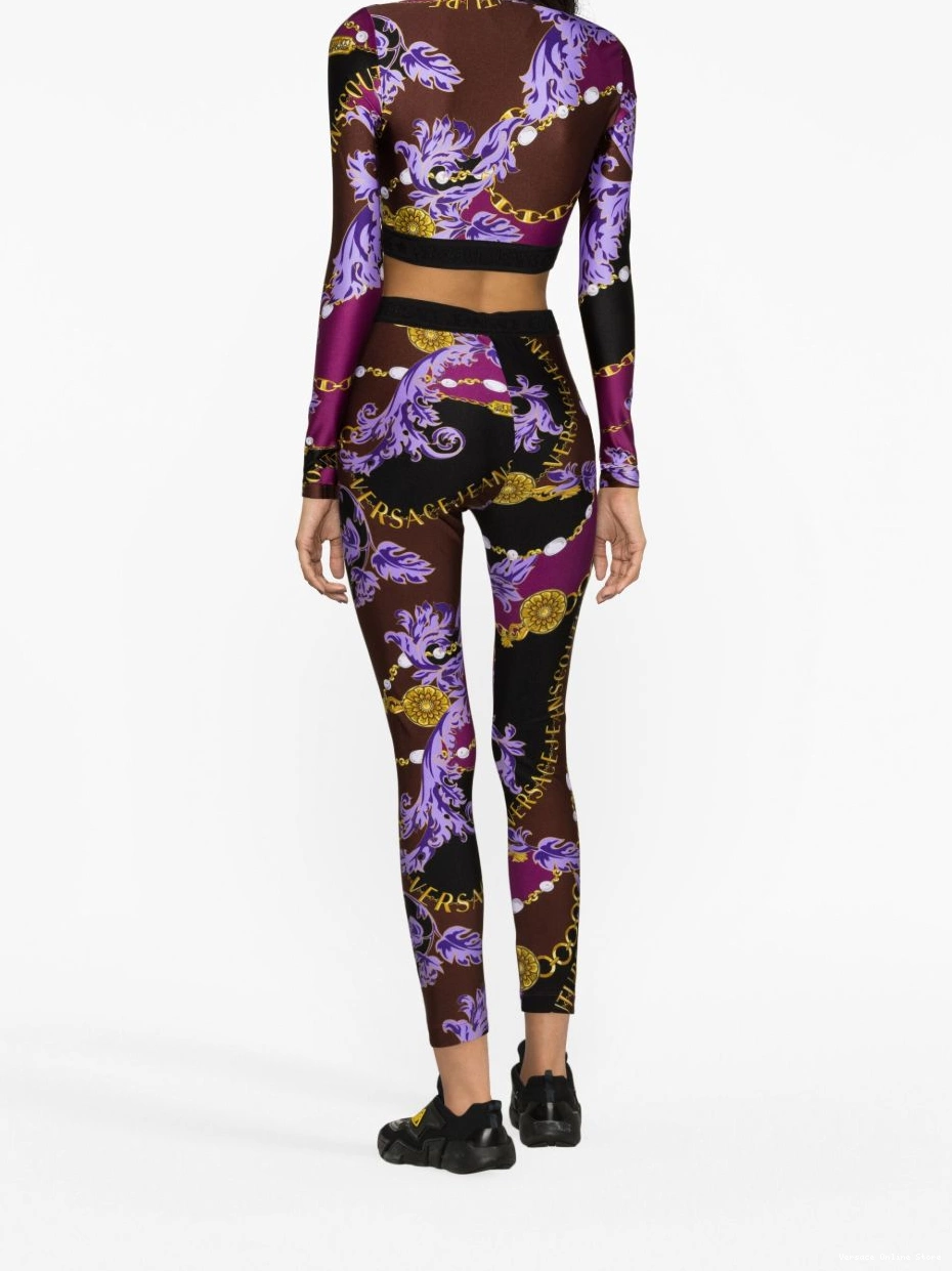 Cheap Versace Women logo-print leggings Jeans Couture 0814